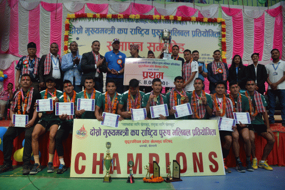 राष्ट्रिय भलिबल प्रतियोगिताः त्रिभुवन आर्मी बन्यो च्याम्पियन