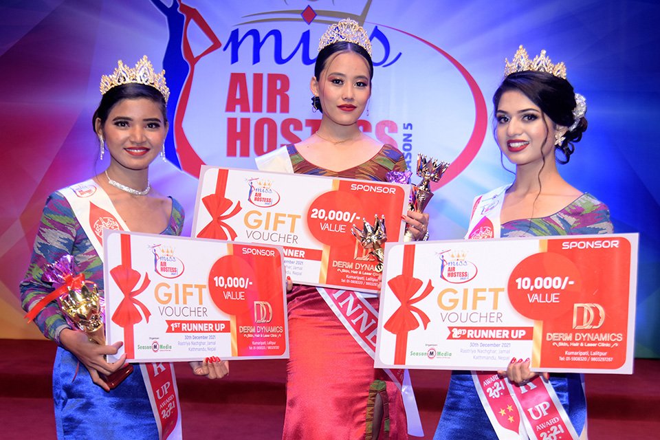 ‘मिस एयरहोस्टेज २०२१’ को ताज गुरुङलाई