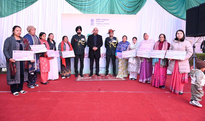 भारतीय राजदूतावासले मनायो ७७औँ गणतन्त्र दिवस