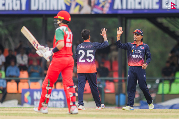 ओमानद्वारा नेपाललाई ३०६ रनको विशाल लक्ष्य