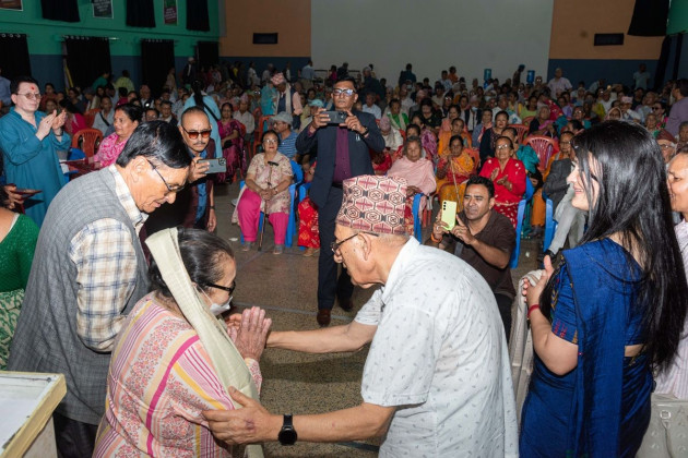 काठमाडौँ महानगर वडा नं. ३० द्वारा १९८ जना ज्येष्ठ नागरिक सम्मानित