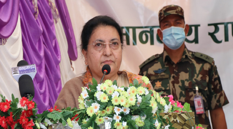 जनताको आवश्यकता सम्बोधननै लोकतन्त्रको संस्थागत : राष्ट्रपति