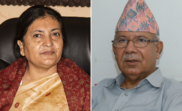 राष्ट्रपति र माधव नेपालबीच भेटवार्ता