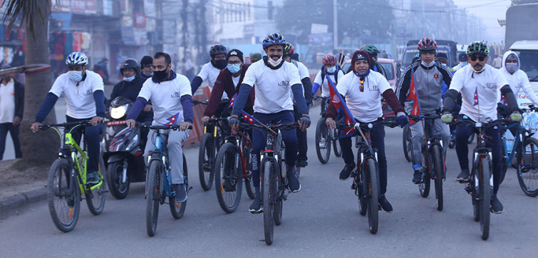 पोखरामा राष्ट्रिय साइक्लिङ प्रतियोगिता हुँदै