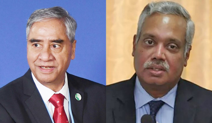 प्रधानमन्त्री देउवा र भारतीय राजदूतबीच भेटवार्ता