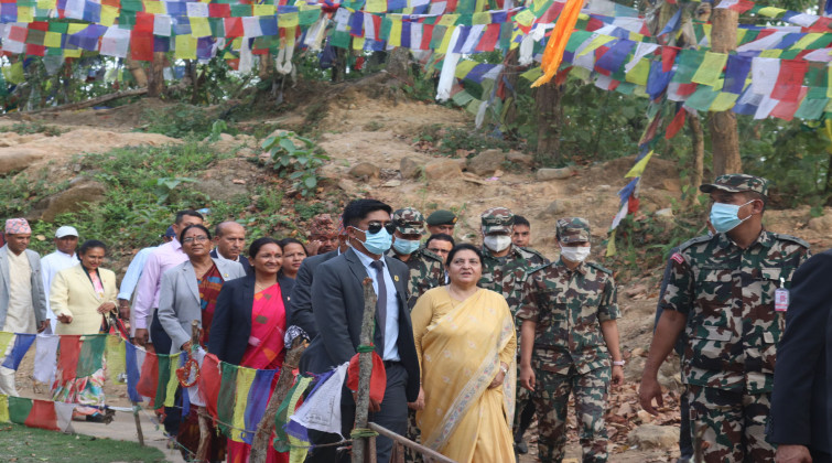 राष्ट्रपति भण्डारीद्वारा कांक्रेविहारको अवलोकन