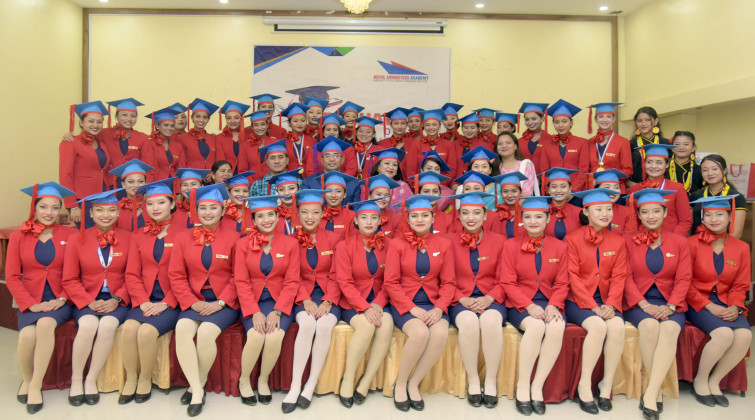 एयर होस्टेस विधामा ५५ जना दीक्षित