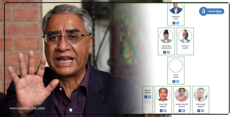 देउवाको रिस वेबसाइटमा पनि पुग्यो,  हटाईयो गगन, विश्व र फरमुल्लाको नाम