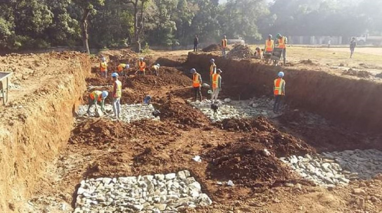 गोदावरीमा बन्ने अन्तर्राष्ट्रिय खेलकुद भवन निर्माणको काम अघि बढ्यो