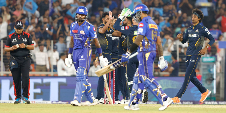 आईपीएलमा मुम्बईको लगातार हार, गुजरातको पहिलो जित