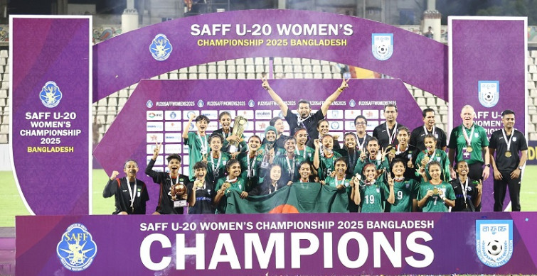 २० वर्षमुनिको साफ महिला च्याम्पियनशिपको उपाधि बङ्गलादेशलाई