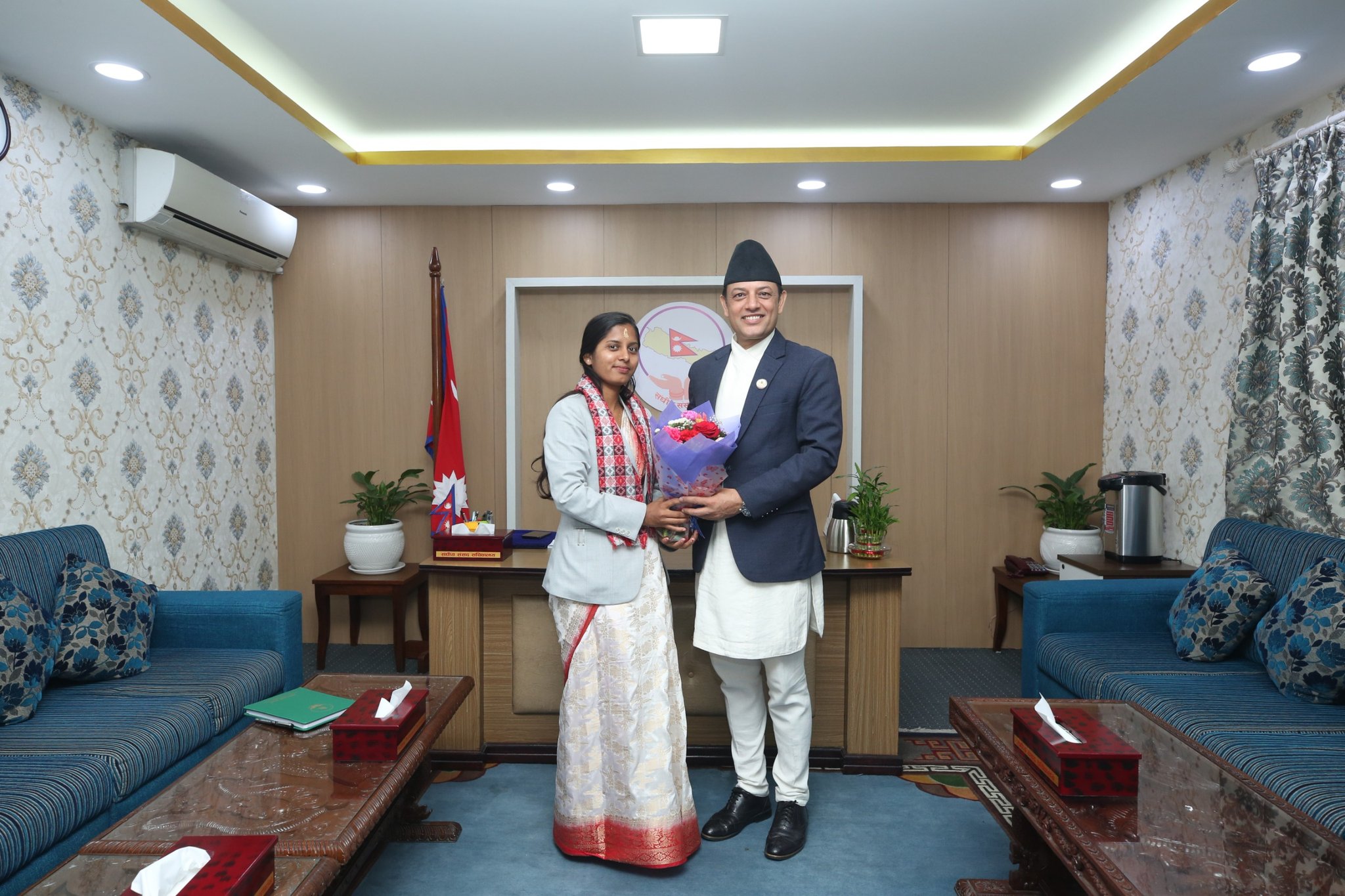 सभामुख अर्याल र उपसभामुख ठाकुरबीच पहिलो शिष्टाचार भेट