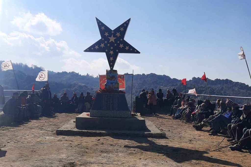 जनयुद्धमा मारिएका ७३ माओवादी नेताका सम्झनामा शहीद स्तम्भ पार्क 