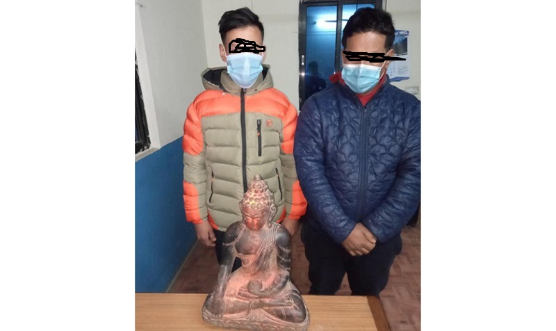 मन्दिरबाट ऐतिहासिक मूर्ति चोरी गर्ने दुई जना पक्राउ
