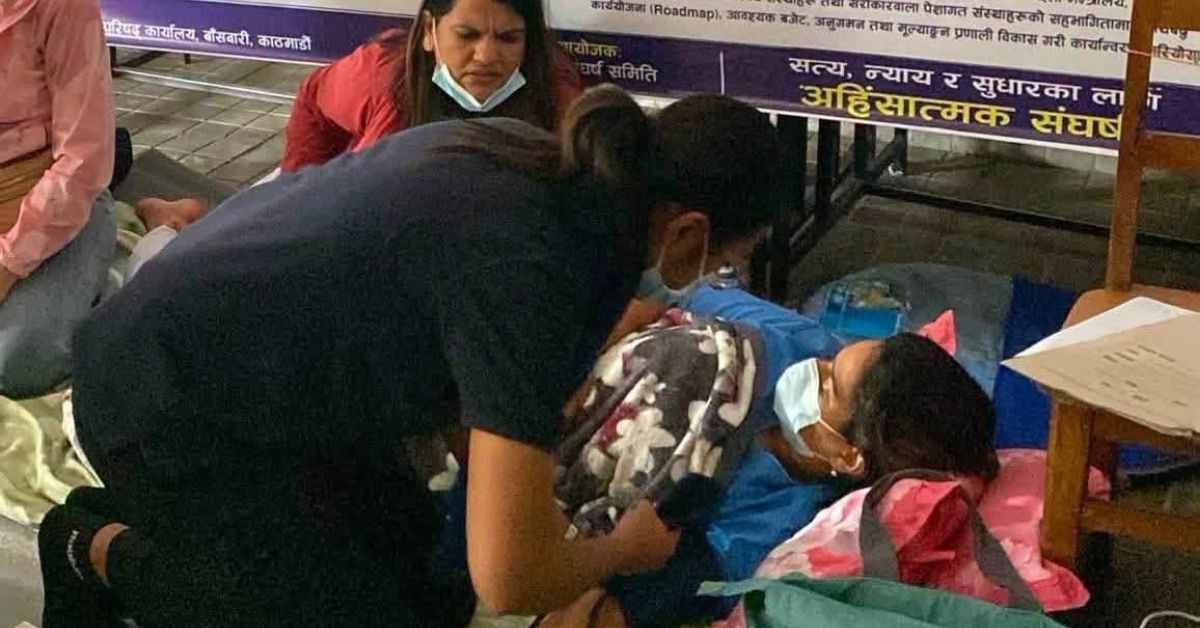 चार दिनदेखि अनशन बसिरहेकी नर्स ज्योति रानाभाटको यस्तो छ अवस्था