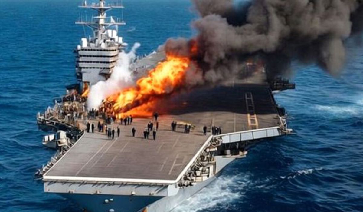 लाल सागरमा तैनाथ अमेरिकी युद्धपोतमा आगलागी