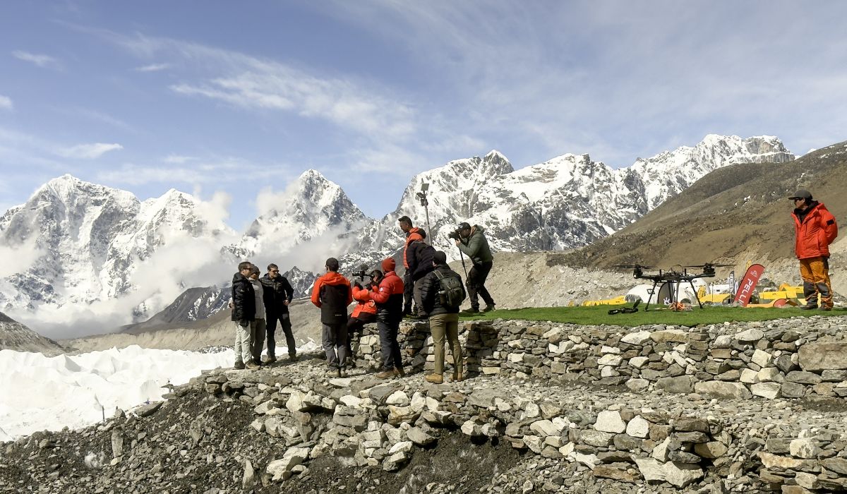 एभरेष्ट बेसक्याम्पमा अमेरिकी कार्गो ड्रोन ‘अल्ट्रा एक्स जेन २’ को औपचारिक उद्घाटन
