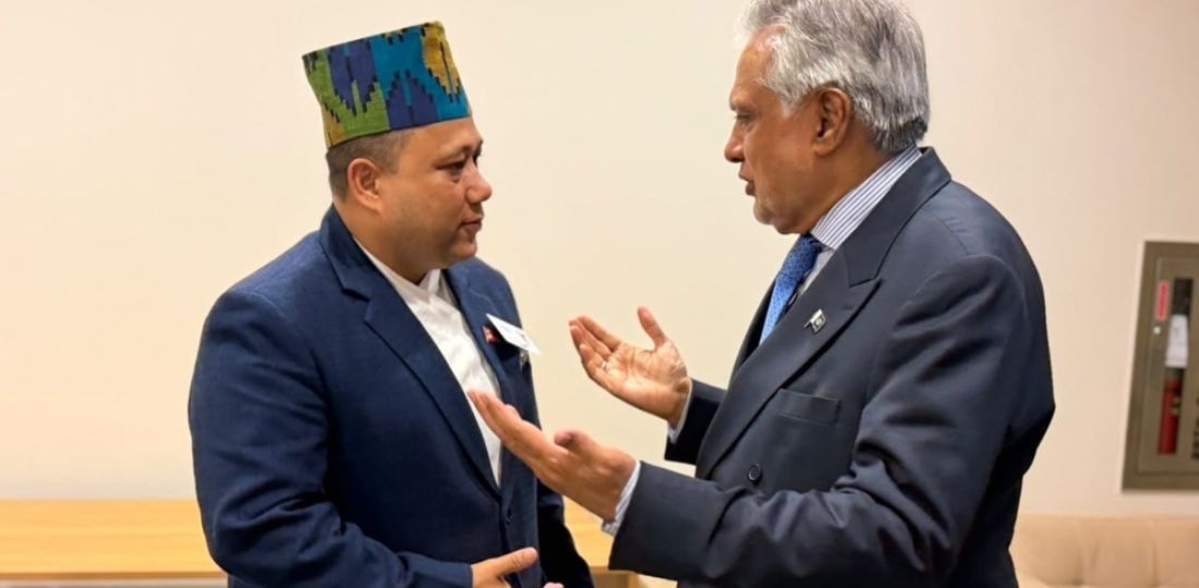 राष्ट्रसङ्घको मुख्यालयमा नेपाल–पाकिस्तान परराष्ट्रमन्त्रीबीच भेटवार्ता