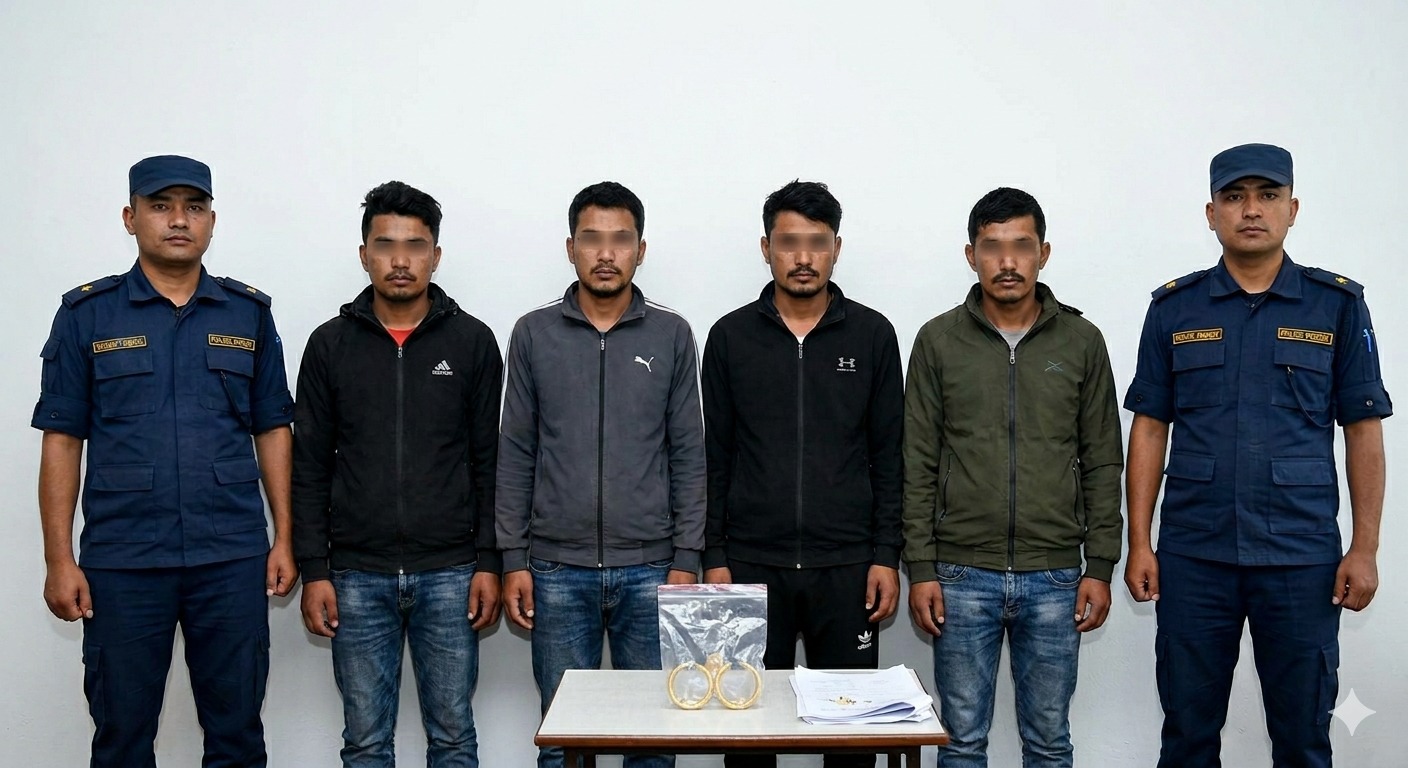 महिलामाथि कुटपिट गरी गरगहना लुट्ने चार जना पक्राउ