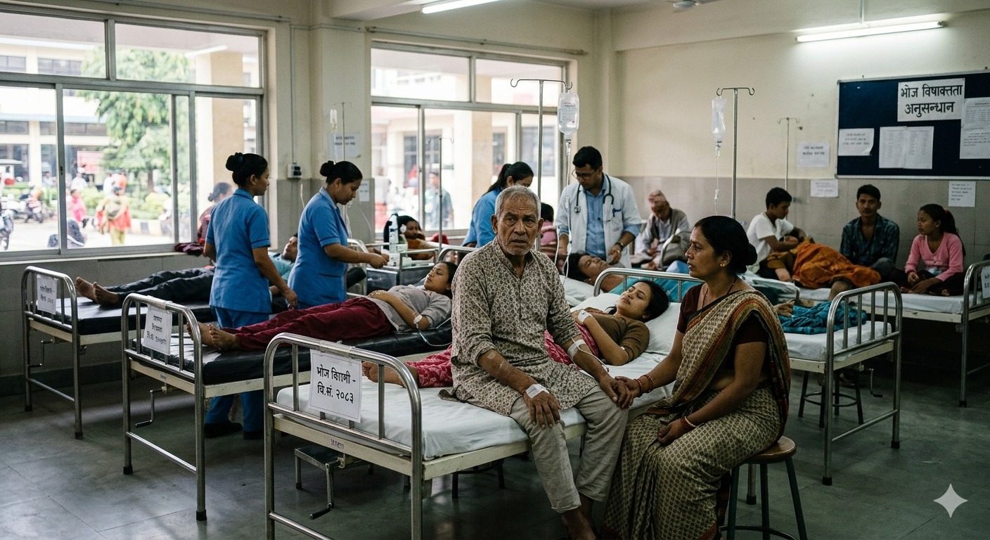 चितवनमा बिहेको भोज खाँदा ९३ जना बिरामीः ५० जनाको उपचार हुँदै