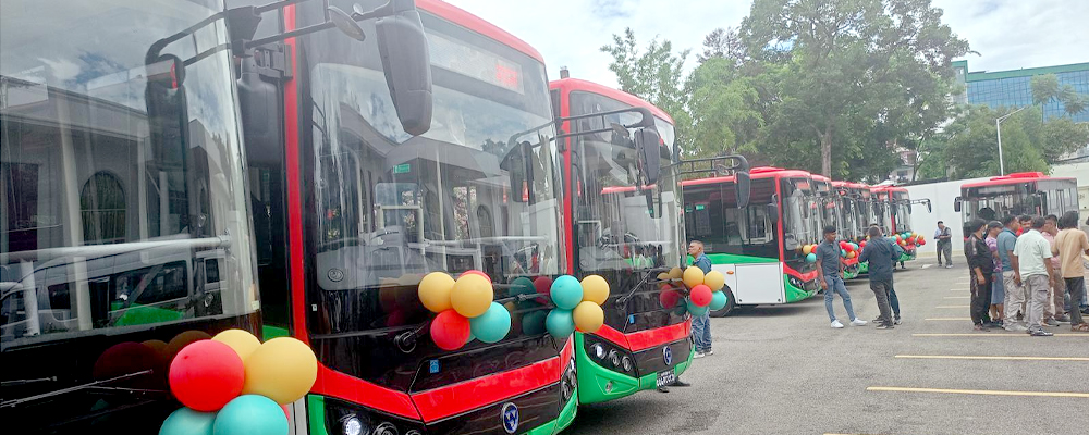 काठमाडौँमा थप १२ वटा विद्युतीय बस सेवा सुरु