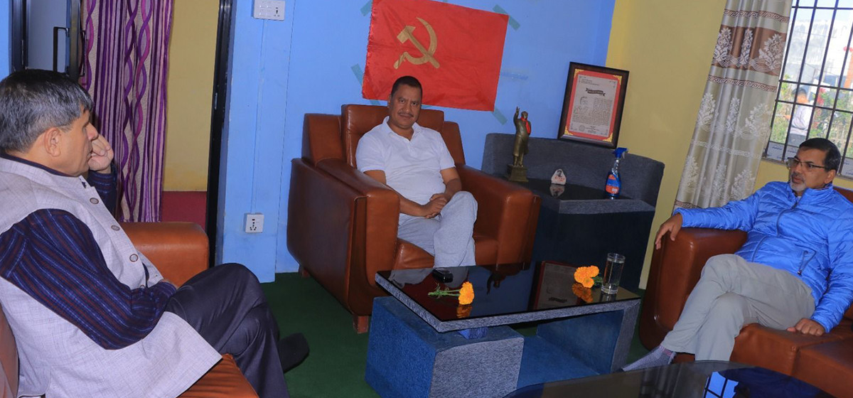 विप्लव, जनार्दन र घनश्यामबीच छलफल