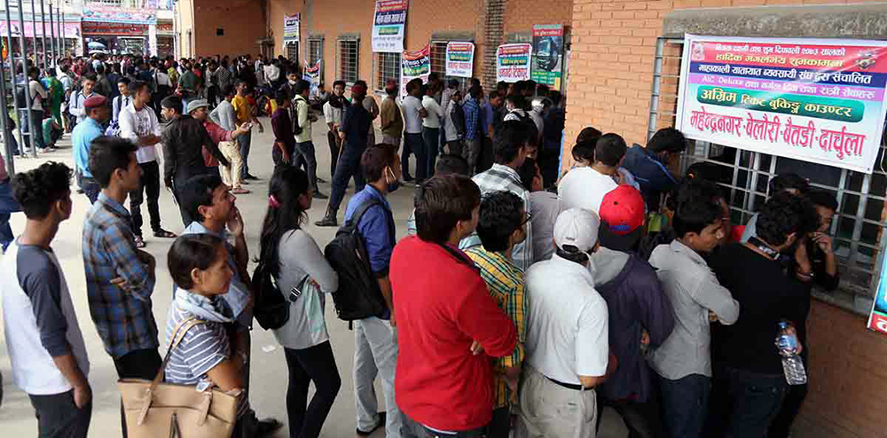 अग्रिम टिकट लिने यात्रुको सङ्ख्या न्यून