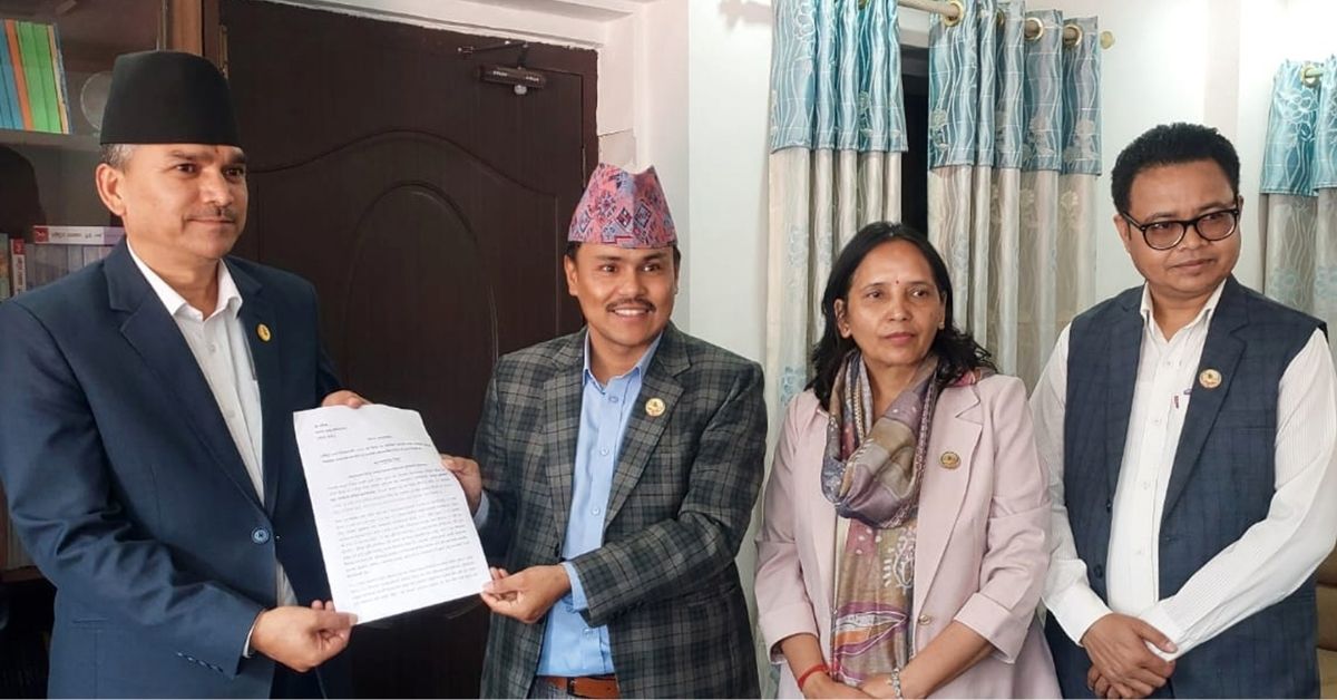 मनसुनजन्य विपद् व्यवस्थापनबारे राष्ट्रियसभामा जरुरी सार्वजनिक महत्वको प्रस्ताव दर्ता