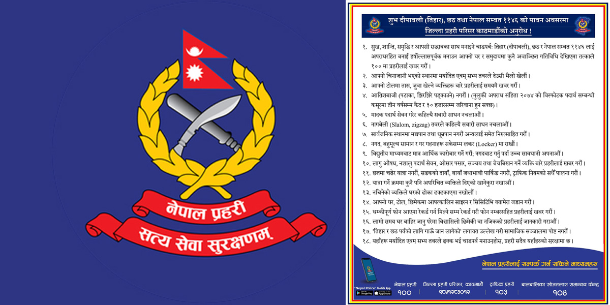 चार्डपर्वमा चोरीका घटना बढ्न सक्ने भन्दै सिसिटिभी क्यामेरा जडान गर्न प्रहरीको अनुरोध 