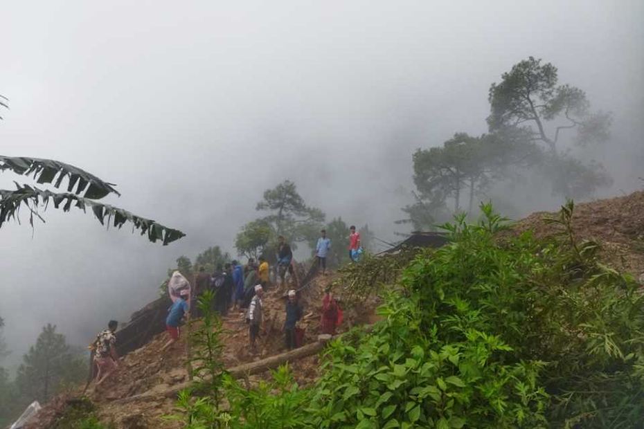 गुल्मीमा पहिरोले ४ जनाको मृत्यु, २ घाइते