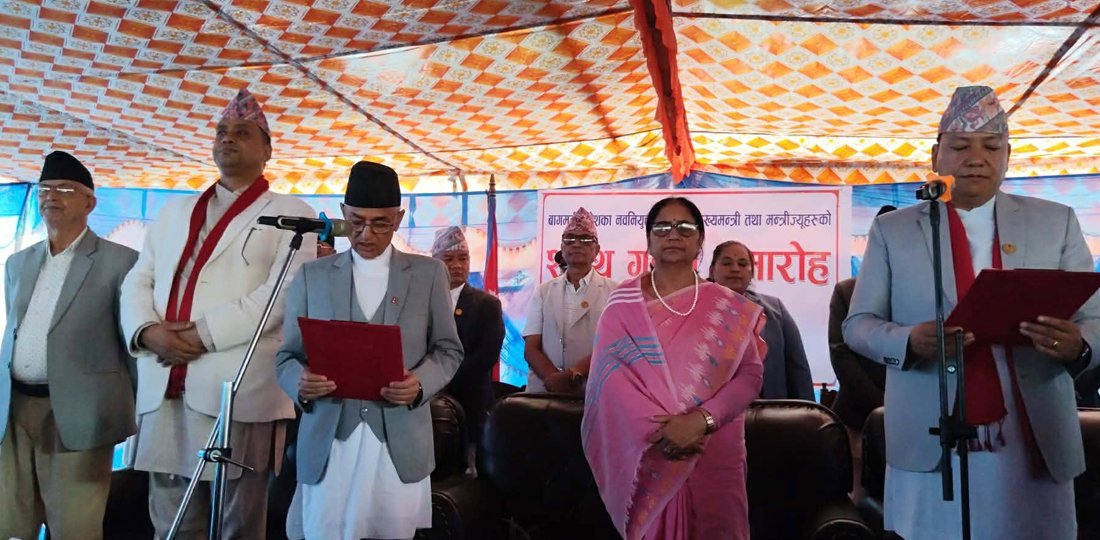 बागमतीका मुख्यमन्त्री किरण थापाले लिए शपथ, ६ सदस्यीय मन्त्रिपरिषद् विस्तार