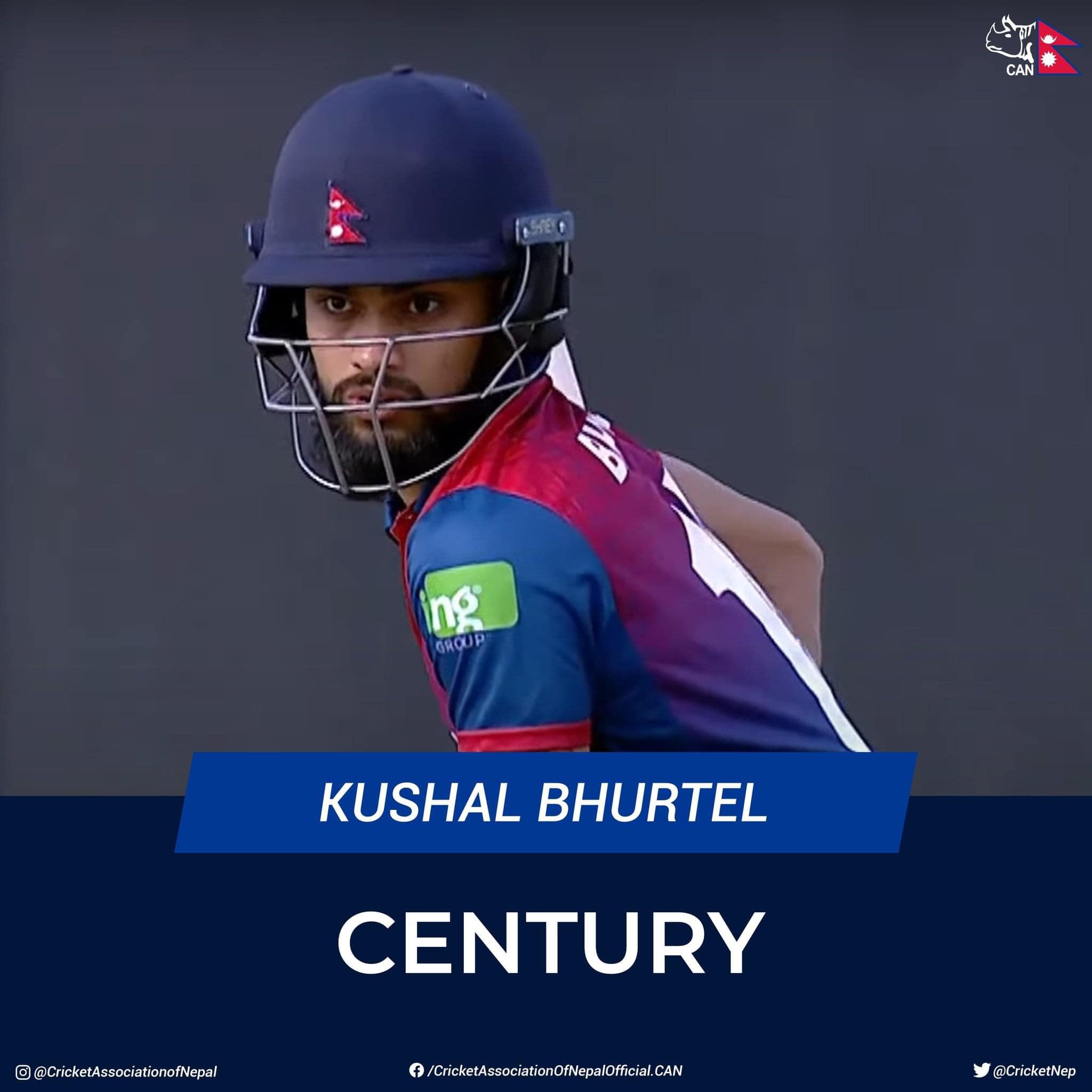 नेपालले फिलिपिन्सलाई दियो २१९ रनको लक्ष्य, भुर्तेलको शतक 