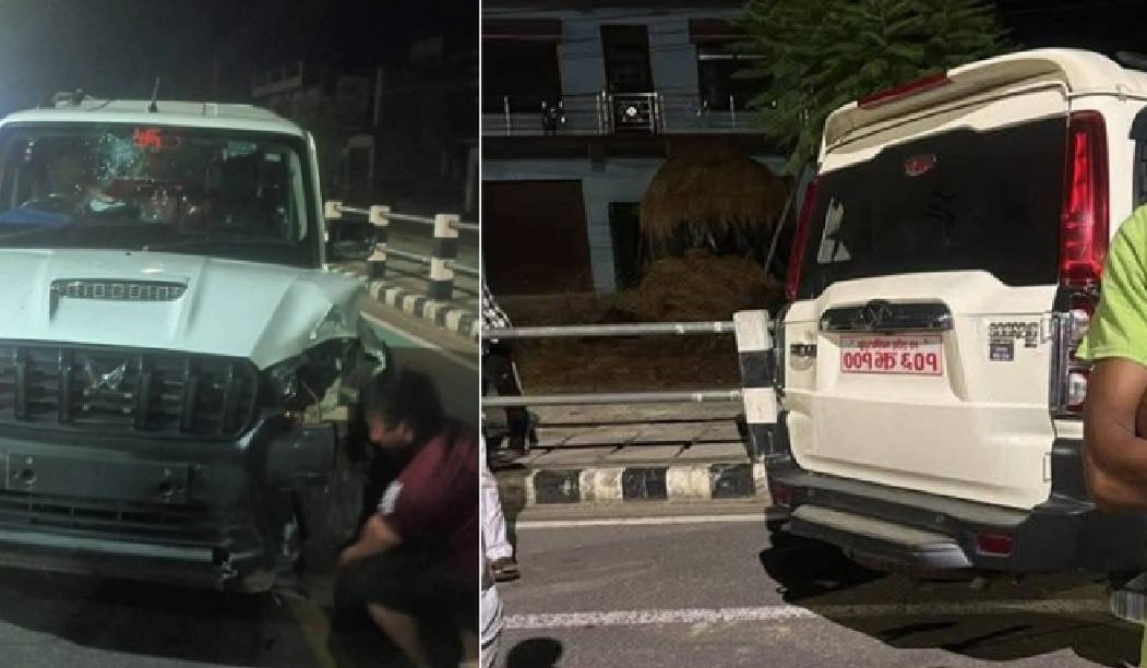 गोदावरीका मेयर भट्टको सरकारी गाडी दुर्घटना, मापसे गरेको पुष्टि भएपछि प्रहरी नियन्त्रणमा