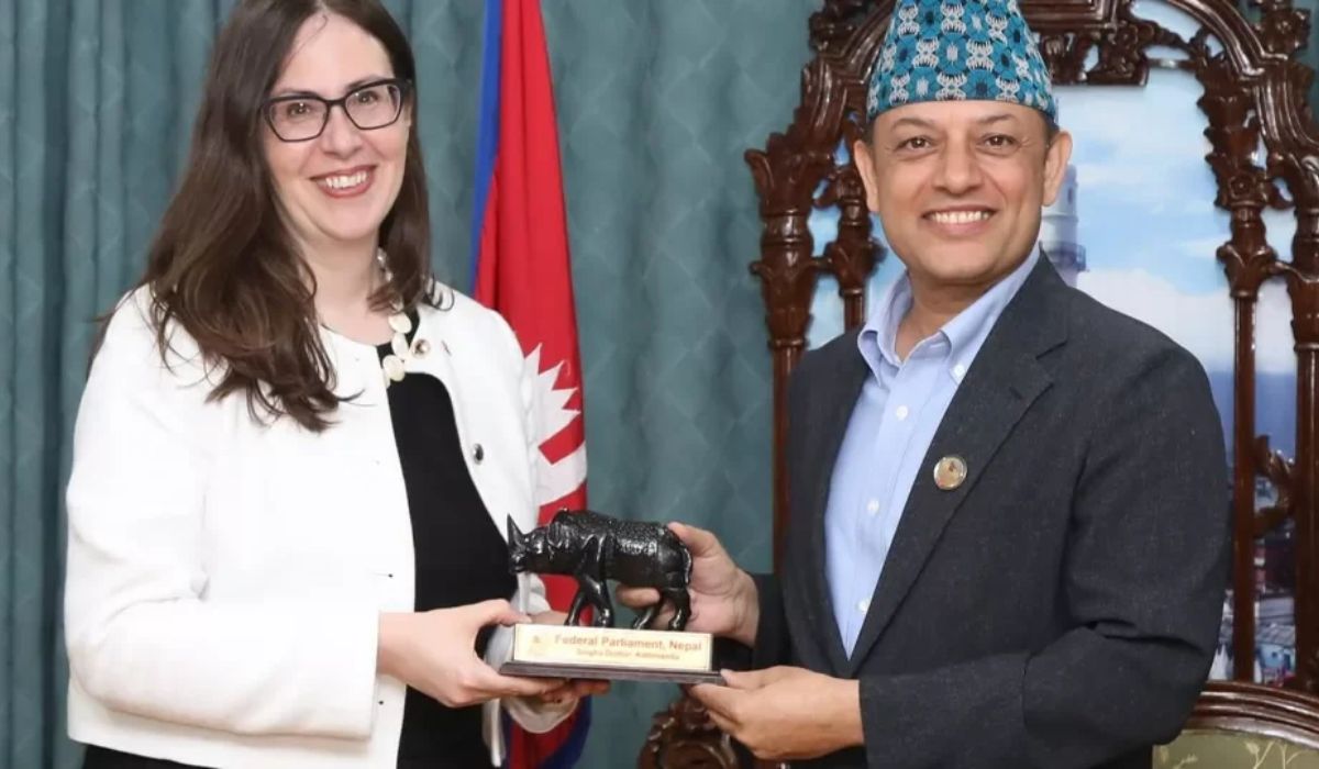 सभामुख अर्याल र अमेरिकी कार्यवाहक राजदूत बाउल्डिनबीच भेट, विपद् व्यवस्थापनमा सहकार्यबारे छलफल