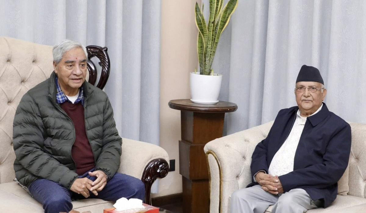 तेस्रो कार्यकालपछि ओली–देउवा भेटवार्ता 