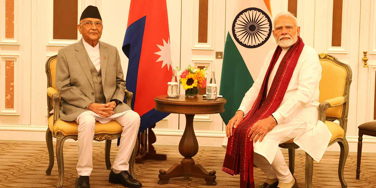 ओलीसँगको भेटपछि नेपाली भाषामै मोदीले भने,‘भेटघाट फलदायी रह्यो’
