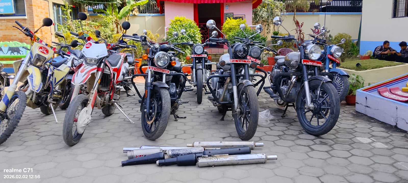 ध्वनी प्रदूषण गर्ने १२ मोटरसाइकल प्रहरी नियन्त्रणमा