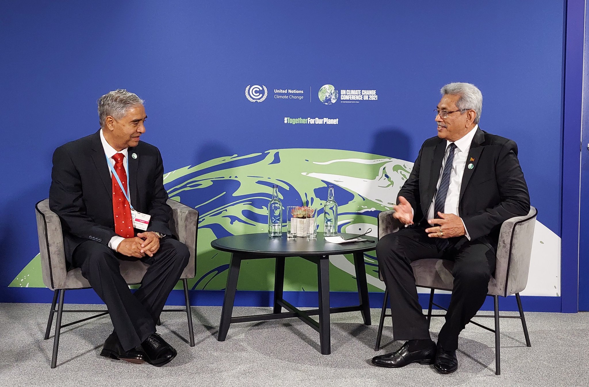 प्रधानमन्त्री देउवा र श्रीलङ्काका राष्ट्रपति राजपाक्षेबीच भेटवार्ता