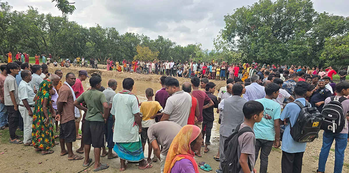 पोखरीमा डुबेर एकै परिवारका तीन बालबालिकाको मृत्यु